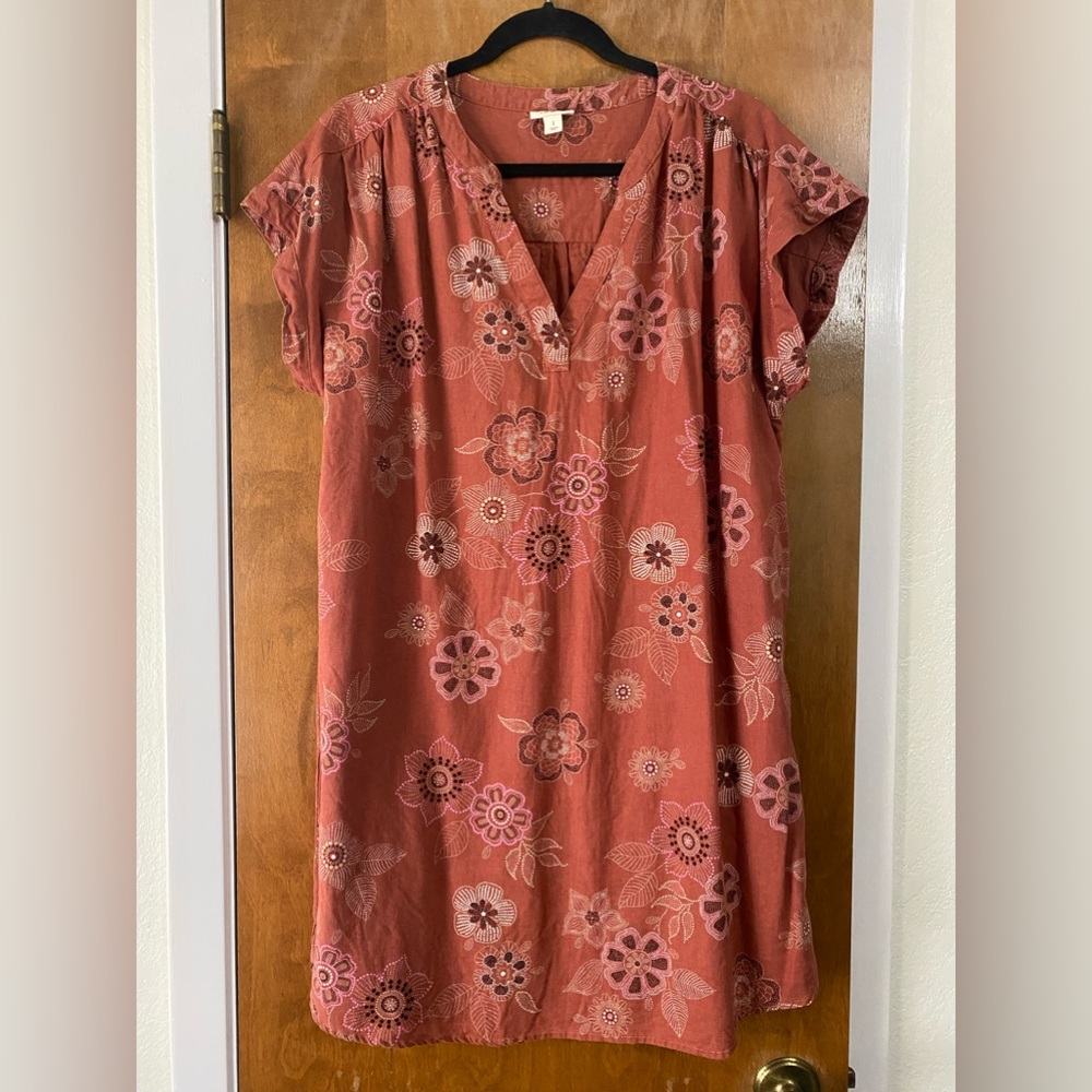 A.n.a Floral Linen Dress